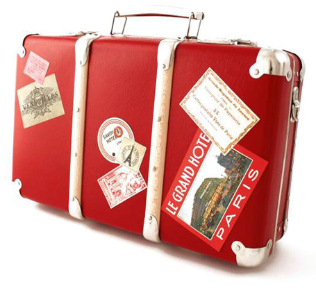 Craft Ideas Vintage Suitcase on Luggage Travel Stickers
